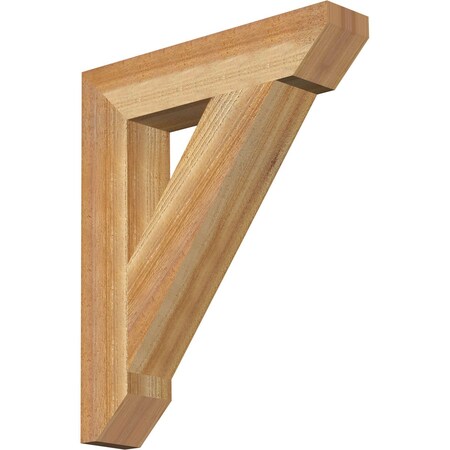 Ekena Millwork Traditional Slat Rough Sawn Bracket, Western Red Cedar, 4"W x 20"D x 24"H BKT04X20X24TRA06RWR